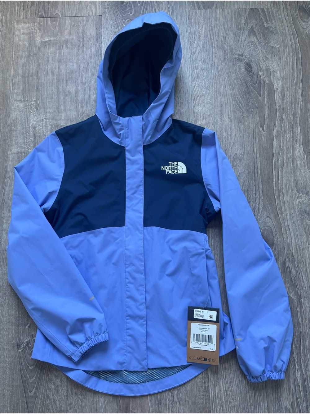 NWT The North Face Girls' Two-Tone Antora Hooded Raincoat Size M (10)